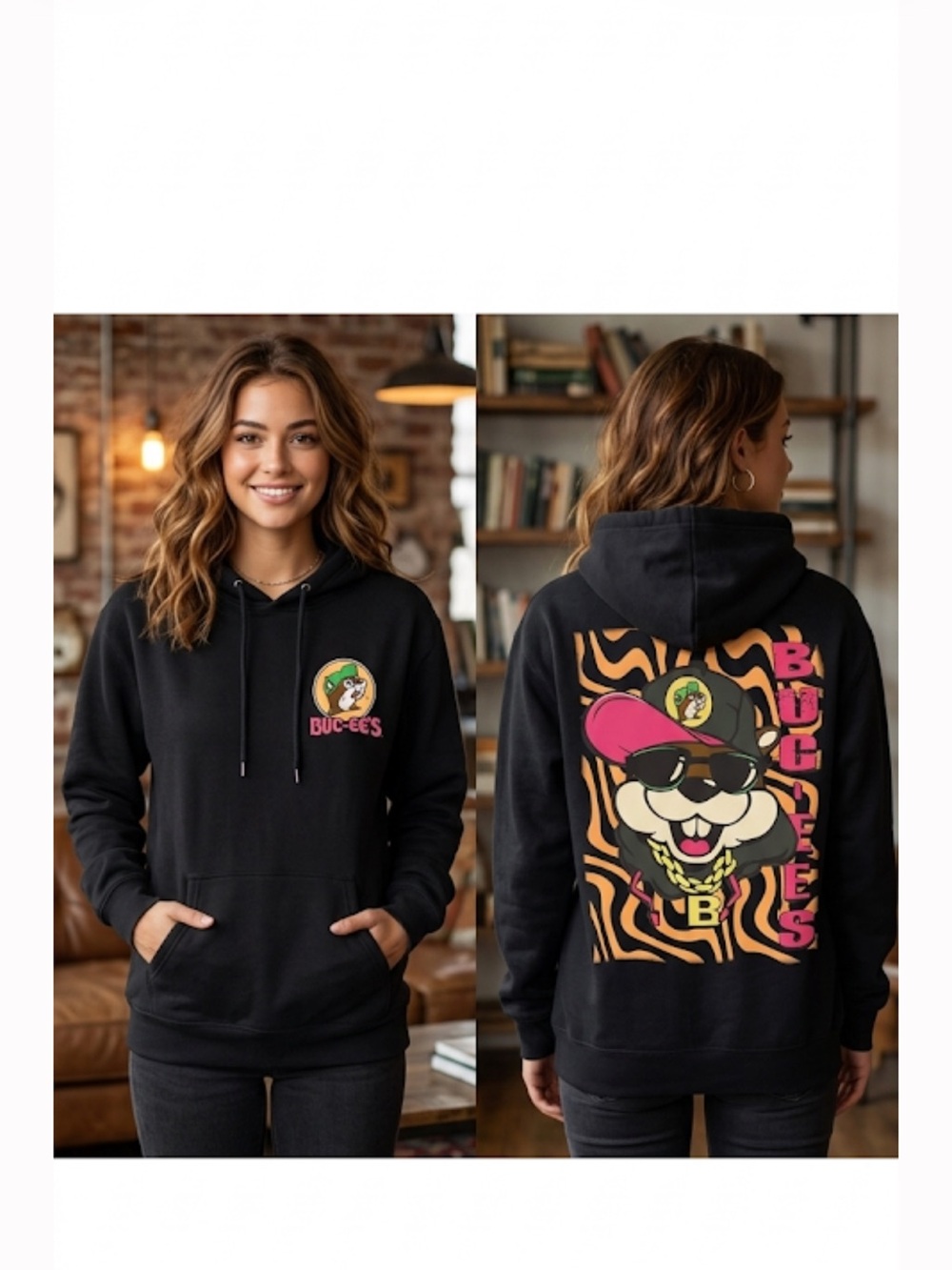 Black Hoodie  buc-ee’s size small for adult